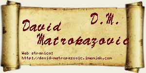 David Matropazović vizit kartica